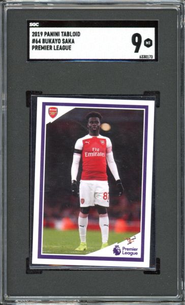 2019 Panini Tabloid Premier League Bukayo Saka   SGC 9 