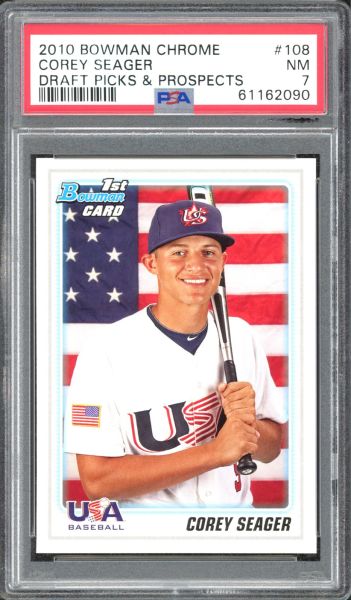 2010 Bowman Chrome Corey Seager - Draft Picks & Prospects PSA 7 