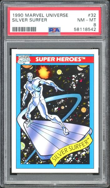 1990 Marvel Universe Silver Surfer  PSA 8 
