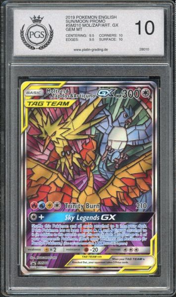 2019 Pokemon Sun&Moon Promo Moltres & Zapdos & Articuno GX PGS 10 