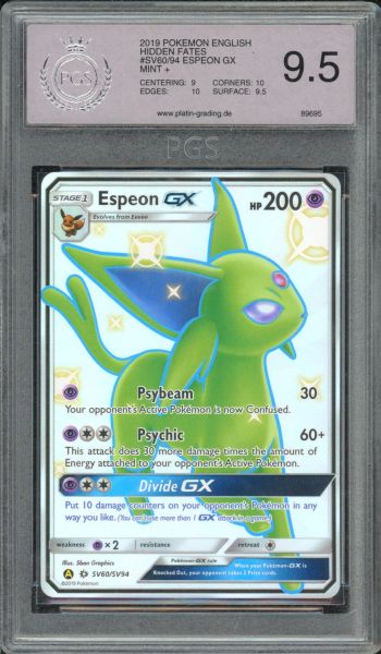 2019 Pokemon Hidden Fates Espeon GX PGS 9.5 