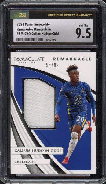 2021 Panini Immaculate Callum Hudson-Odoi - Remarkable Memorabilia - 58/99 CGC 9.5 