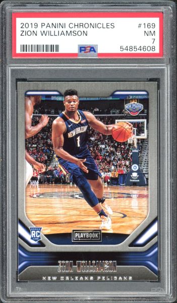 2019 Panini Chronicles Zion Williamson PSA 7 