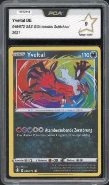 2021 Pokemon Sword & Shield Yveltal PCA 9 