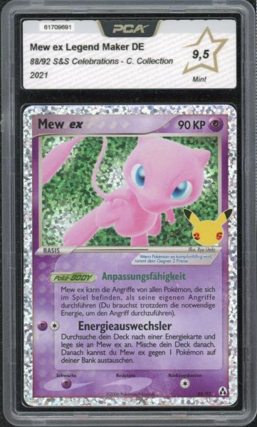 2021 Pokemon Sword & Shield Mew ex Legend Maker PCA 9.5 