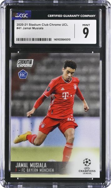 2020 Topps Stadium Club Chrome UEFA Champions League Jamal Musiala CGC 9 