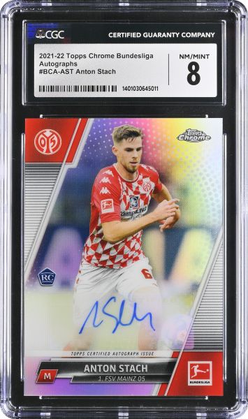 2021 Topps Chrome Bundesliga Anton Stach - Autograph CGC 8 