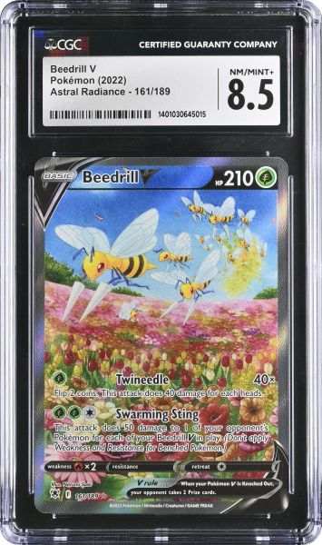 2022 Pokemon Sword & Shield Beedrill V CGC 8.5 