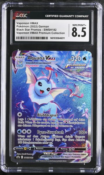 2022 Pokemon Black Star Promo Vaporeon VMAX CGC 8.5 