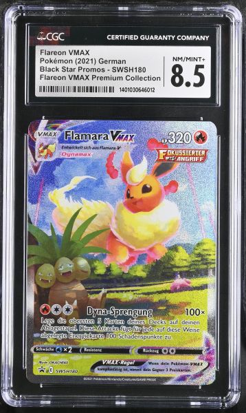 2021 Pokemon Black Star Promo Flareon VMAX CGC 8.5 