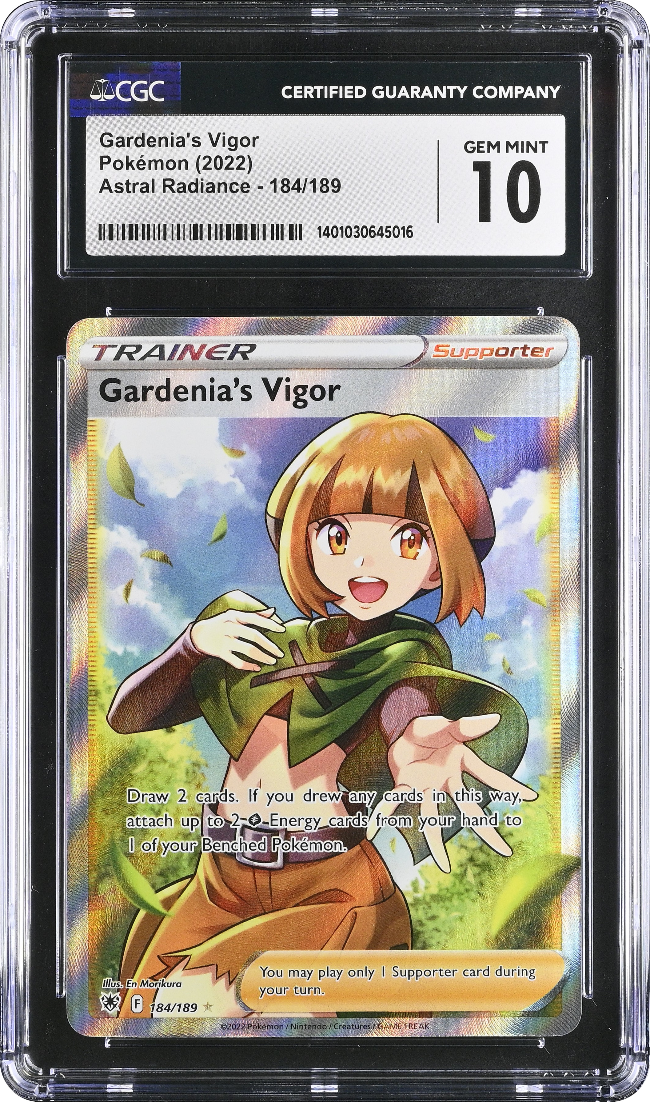 gardenia's vigor pokemon card value 2023 #GG61/GG70 CGC 10 Topcard Draw 2 cards 2022 Pokemon Sword & Shield